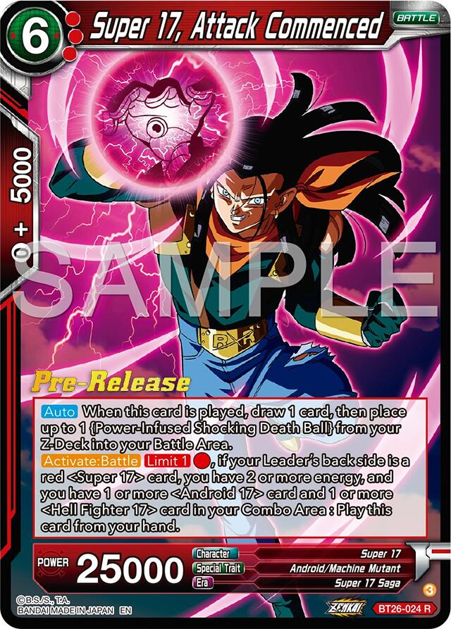 Super 17, Attack Commenced (BT26-024) [Ultimate Advent Prerelease Promos] | Shuffle n Cut Hobbies & Games