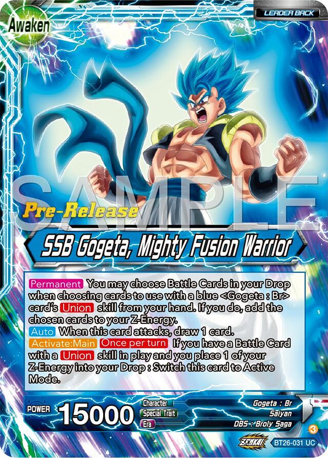 Gogeta // SSB Gogeta, Mighty Fusion Warrior (BT26-031) [Ultimate Advent Prerelease Promos] | Shuffle n Cut Hobbies & Games