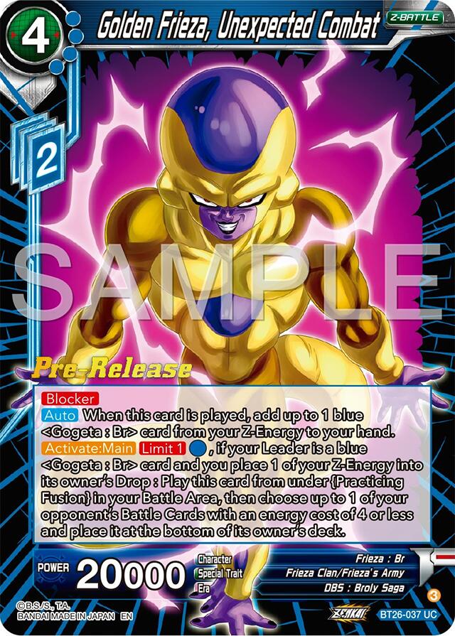 Golden Frieza, Unexpected Combat (BT26-037) [Ultimate Advent Prerelease Promos] | Shuffle n Cut Hobbies & Games