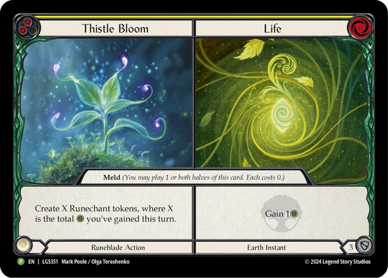 Thistle Bloom // Life [LGS351] (Promo)  Cold Foil | Shuffle n Cut Hobbies & Games