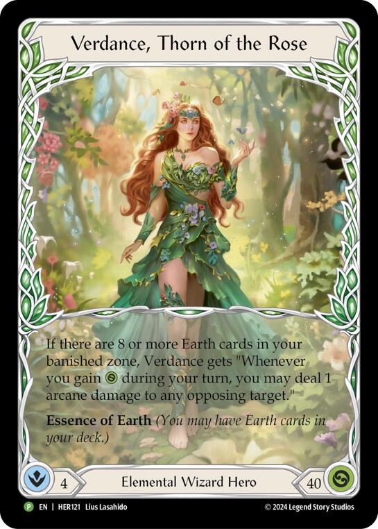 Verdance, Thorn of the Rose [HER121] (Promo)  Rainbow Foil | Shuffle n Cut Hobbies & Games