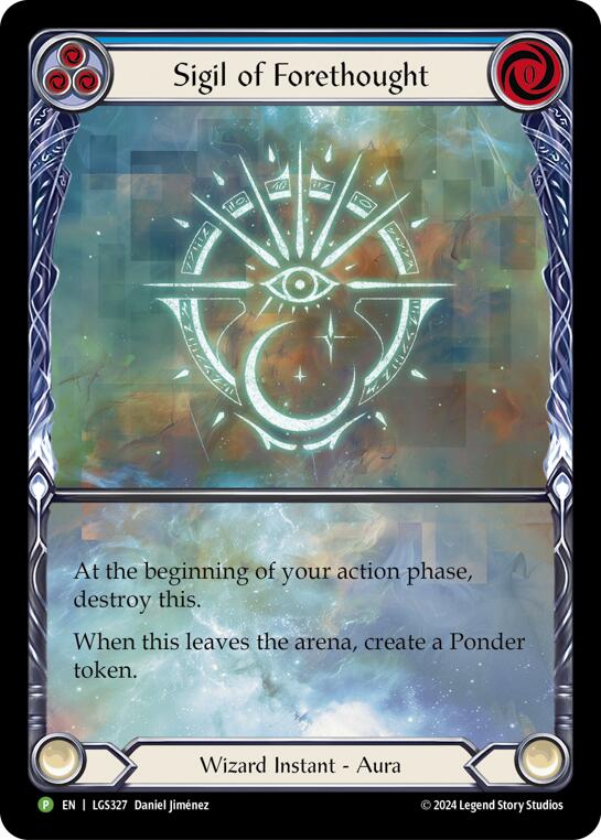 Sigil of Forethought (Extended Art) [LGS327] (Promo)  Rainbow Foil | Shuffle n Cut Hobbies & Games