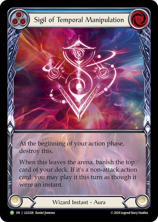 Sigil of Temporal Manipulation (Extended Art) [LGS328] (Promo)  Rainbow Foil | Shuffle n Cut Hobbies & Games