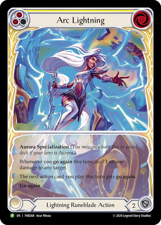 Arc Lightning (Extended Art) [FAB268] (Promo)  Rainbow Foil | Shuffle n Cut Hobbies & Games