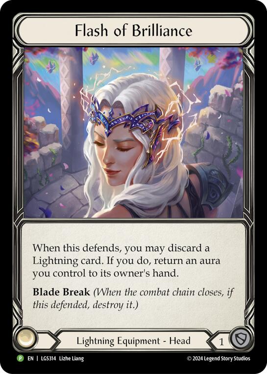 Flash of Brilliance [LGS314] (Promo)  Rainbow Foil | Shuffle n Cut Hobbies & Games