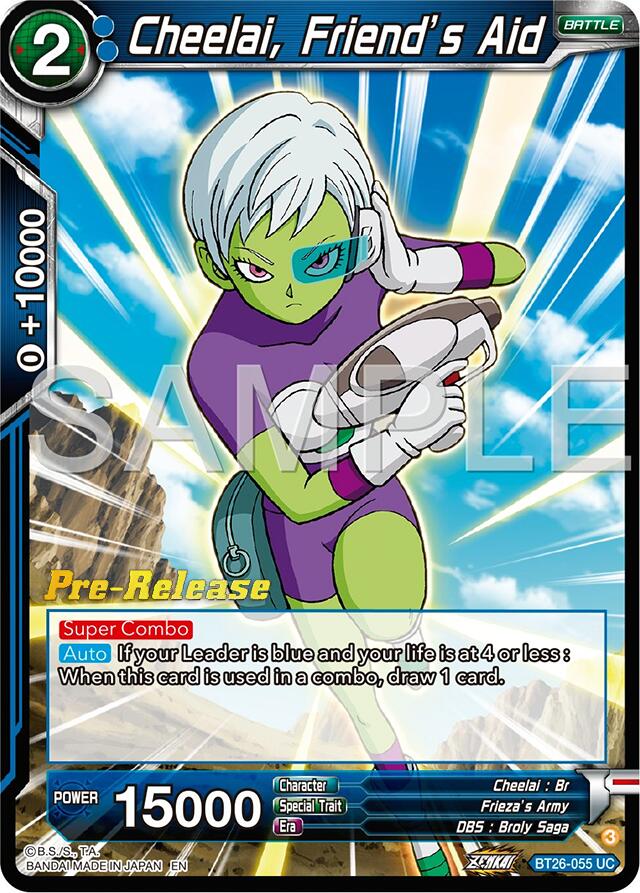 Cheelai, Friend's Aid (BT26-055) [Ultimate Advent Prerelease Promos] | Shuffle n Cut Hobbies & Games