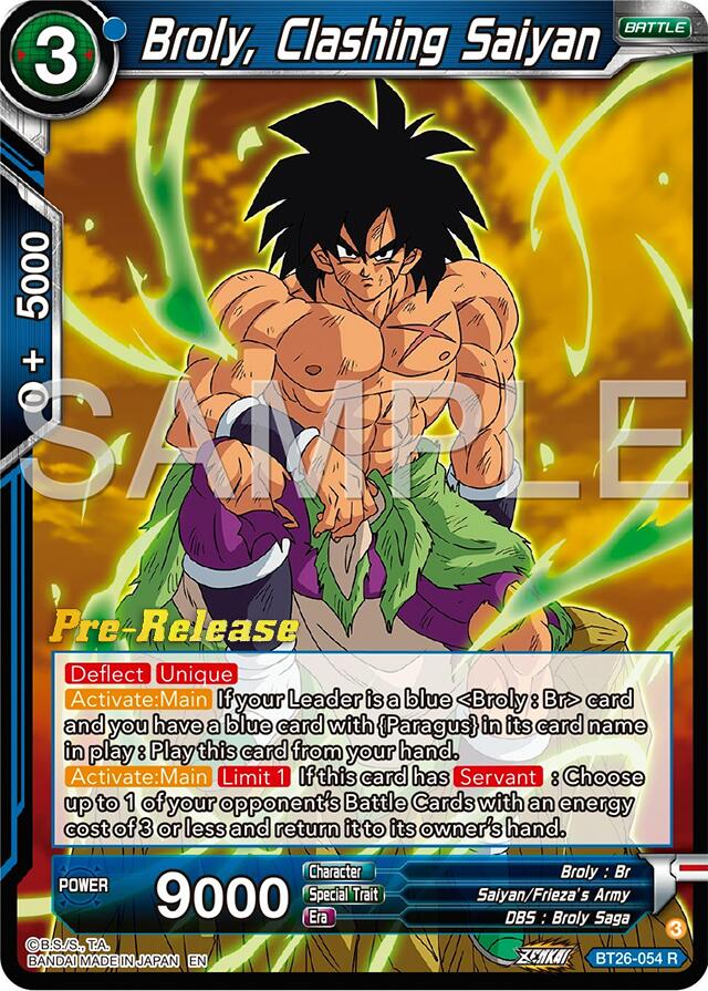 Broly, Clashing Saiyan (BT26-054) [Ultimate Advent Prerelease Promos] | Shuffle n Cut Hobbies & Games