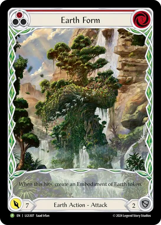 Earth Form (Red) [LGS307] (Promo)  Rainbow Foil | Shuffle n Cut Hobbies & Games