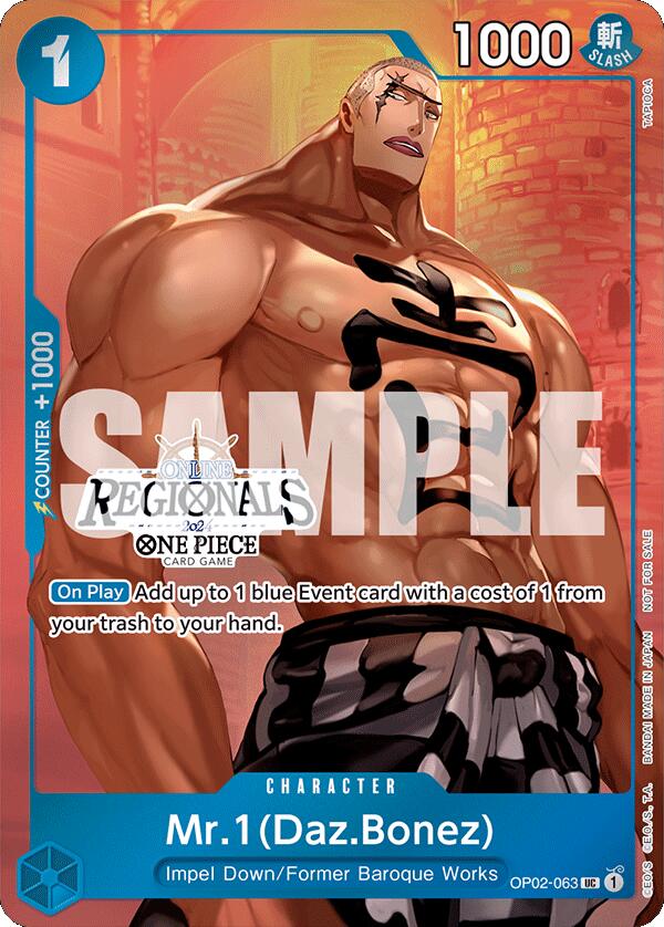 Mr.1 (Daz.Bonez) (Online Regional 2024 Vol. 3) [One Piece Promotion Cards] | Shuffle n Cut Hobbies & Games