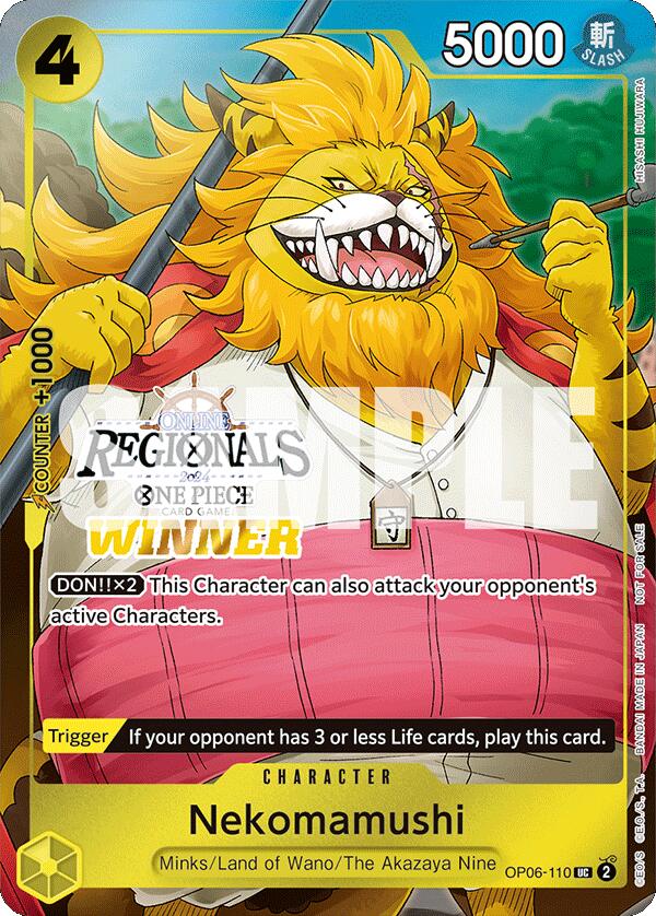 Nekomamushi (Online Regional 2024 Vol. 3) [Winner] [One Piece Promotion Cards] | Shuffle n Cut Hobbies & Games