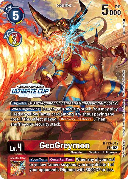 GeoGreymon [BT13-012] (Ultimate Cup 2024) [Versus Royal Knights Booster] | Shuffle n Cut Hobbies & Games