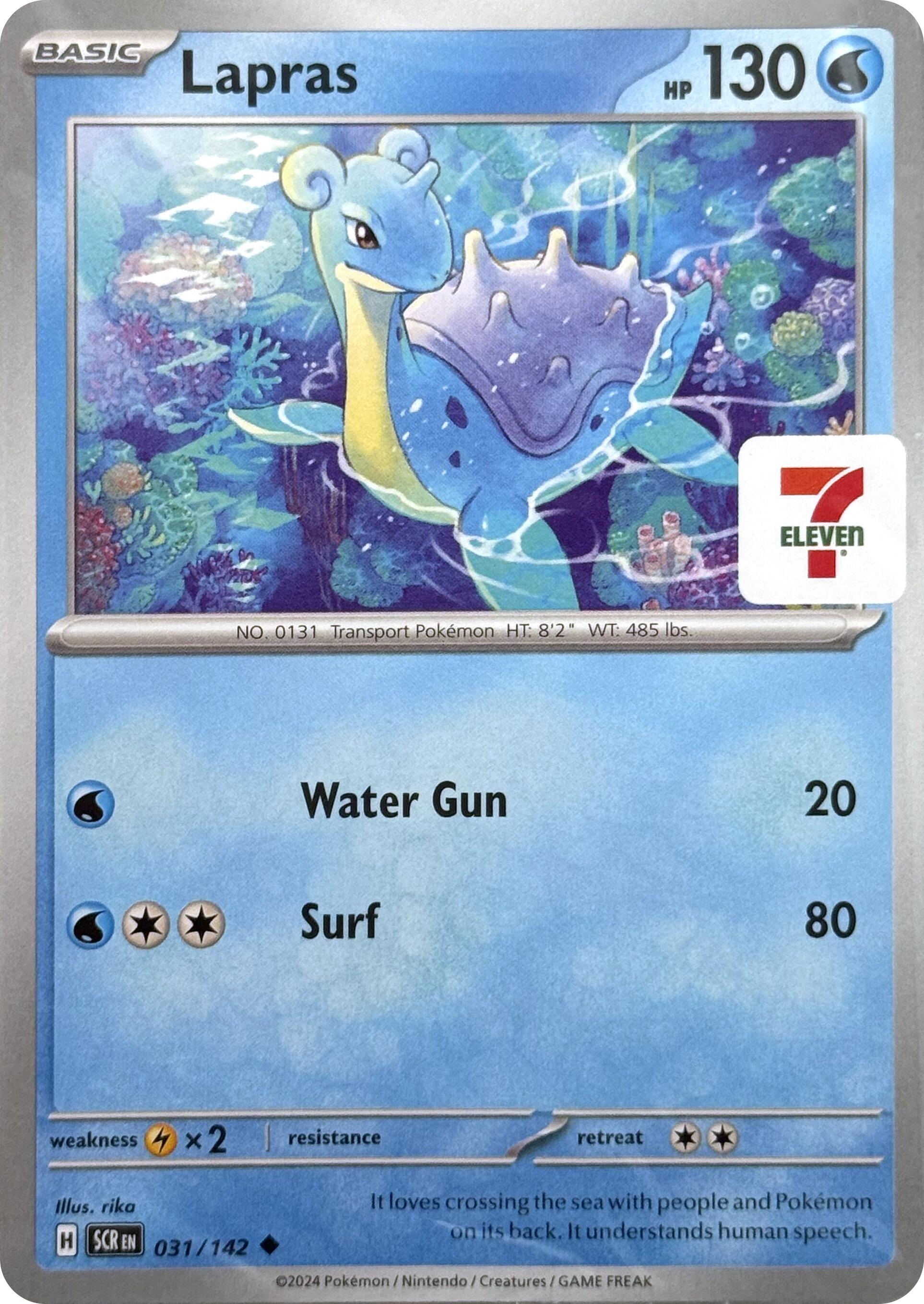 Lapras (031/142) (7-Eleven Promo) [Miscellaneous Cards] | Shuffle n Cut Hobbies & Games