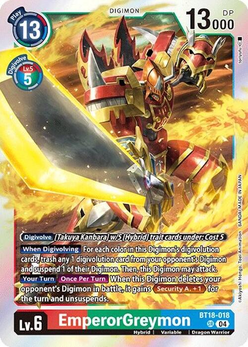 EmperorGreymon [BT18-018] [Release Special Booster 2.0] | Shuffle n Cut Hobbies & Games