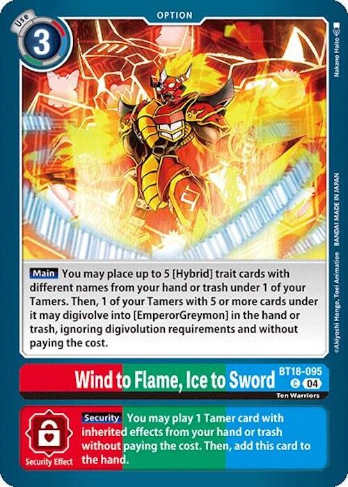 Wind to Flame, Ice to Sword [BT18-095] [Release Special Booster 2.0] | Shuffle n Cut Hobbies & Games