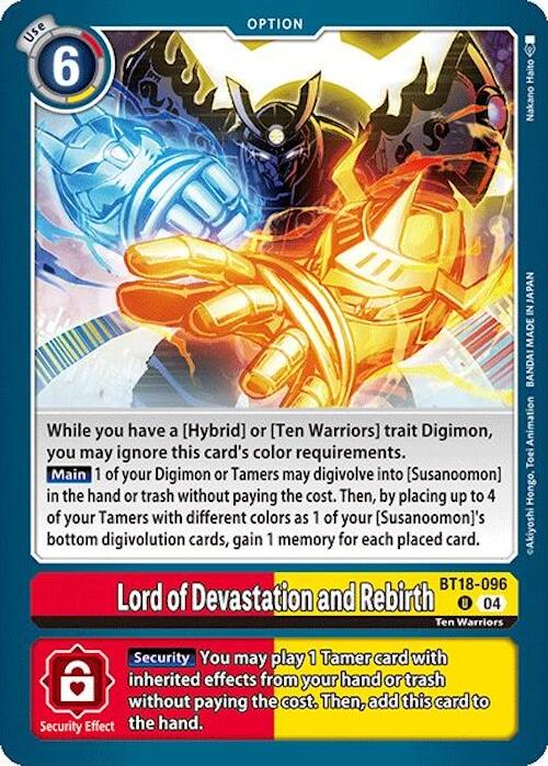 Lord of Devastation and Rebirth [BT18-096] [Release Special Booster 2.0] | Shuffle n Cut Hobbies & Games