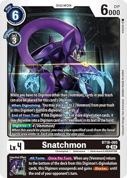 Snatchmon [BT18-065] [Release Special Booster 2.0] | Shuffle n Cut Hobbies & Games