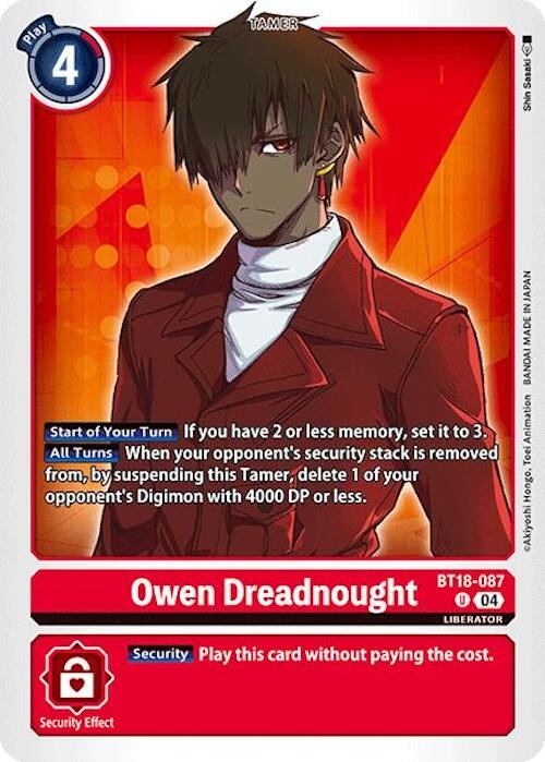 Owen Dreadnought [BT18-087] [Release Special Booster 2.0] | Shuffle n Cut Hobbies & Games