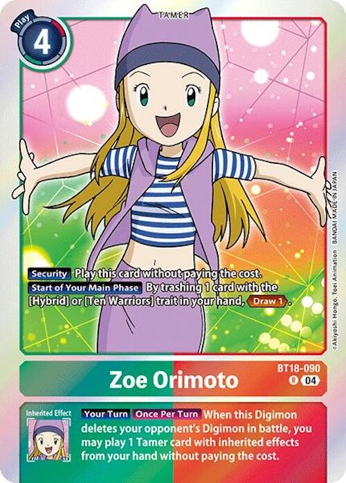 Zoe Orimoto [BT18-090] [Release Special Booster 2.0] | Shuffle n Cut Hobbies & Games