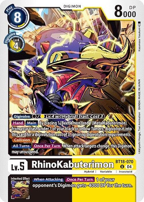 RhinoKabuterimon [BT18-070] [Release Special Booster 2.0] | Shuffle n Cut Hobbies & Games