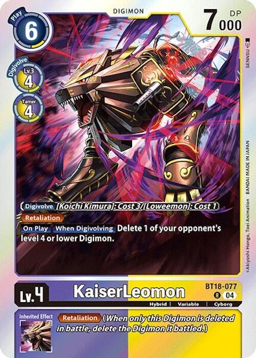 KaiserLeomon [BT18-077] [Release Special Booster 2.0] | Shuffle n Cut Hobbies & Games