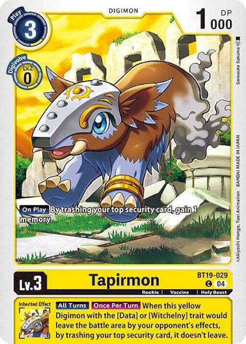 Tapirmon [BT19-029] [Release Special Booster 2.0] | Shuffle n Cut Hobbies & Games