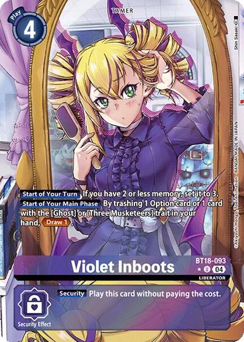 Violet Inboots [BT18-093] (Alternate Art) [Release Special Booster 2.0] | Shuffle n Cut Hobbies & Games