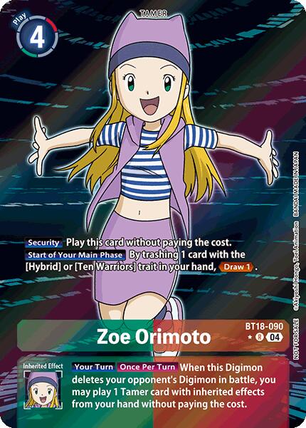 Zoe Orimoto [BT18-090] (Release Special Booster 2.0: Box Promotion Pack) [Release Special Booster 2.0] | Shuffle n Cut Hobbies & Games