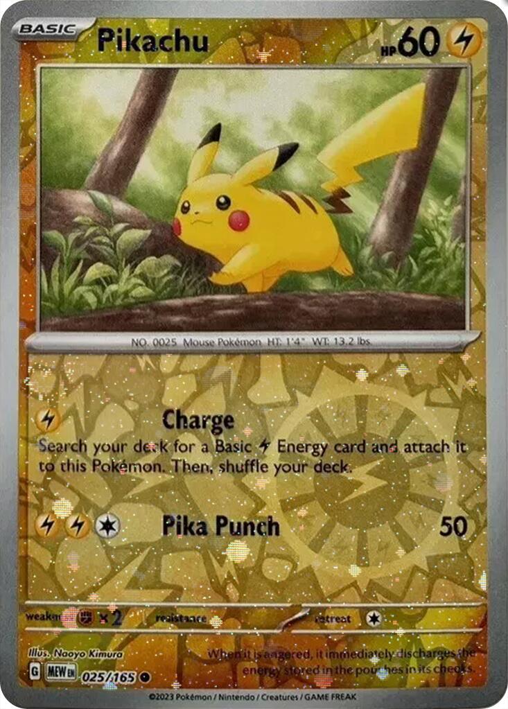 Pikachu (025/165) (Cosmos Holo) (Costco Exclusive) [Miscellaneous Cards] | Shuffle n Cut Hobbies & Games