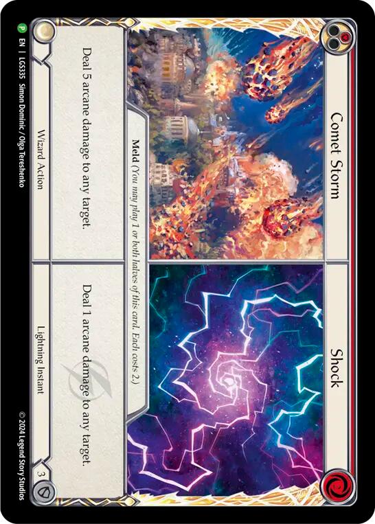 Comet Storm // Shock [LGS335] (Promo)  Cold Foil | Shuffle n Cut Hobbies & Games