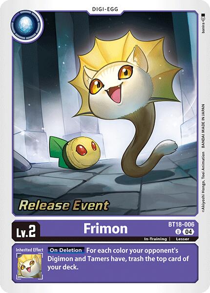 Frimon [BT18-006] [Release Special Booster 2.0 Pre-Release Cards] | Shuffle n Cut Hobbies & Games