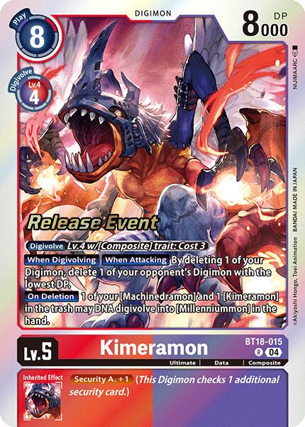 Kimeramon [BT18-015] [Release Special Booster 2.0 Pre-Release Cards] | Shuffle n Cut Hobbies & Games