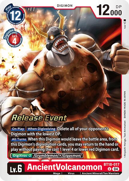 AncientVolcanomon [BT18-017] [Release Special Booster 2.0 Pre-Release Cards] | Shuffle n Cut Hobbies & Games