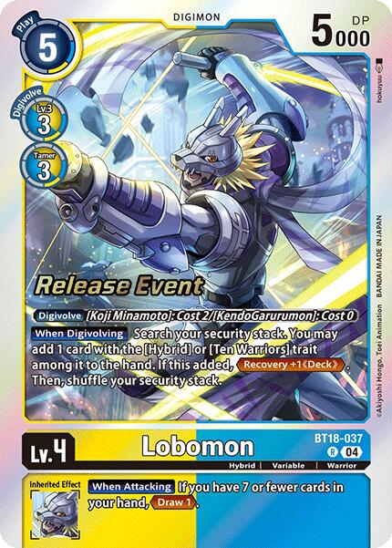 Lobomon [BT18-037] [Release Special Booster 2.0 Pre-Release Cards] | Shuffle n Cut Hobbies & Games