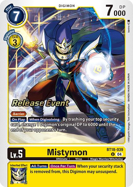 Mistymon [BT18-039] [Release Special Booster Ver.2.0 Pre-Release Cards] | Shuffle n Cut Hobbies & Games