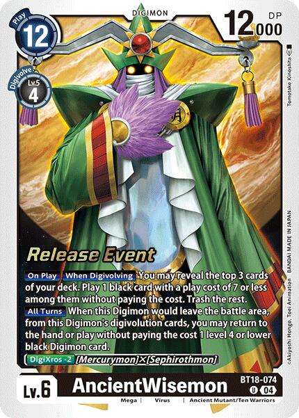 AncientWisemon [BT18-074] [Release Special Booster 2.0 Pre-Release Cards] | Shuffle n Cut Hobbies & Games