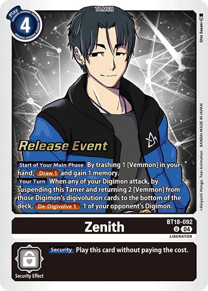 Zenith [BT18-092] [Release Special Booster Ver.2.0 Pre-Release Cards] | Shuffle n Cut Hobbies & Games