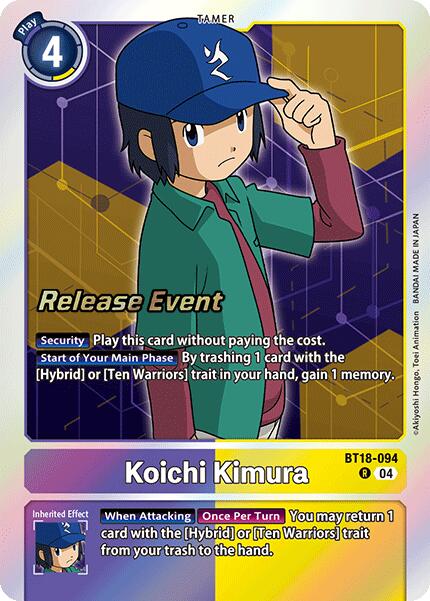 Koichi Kimura [BT18-094] [Release Special Booster 2.0 Pre-Release Cards] | Shuffle n Cut Hobbies & Games