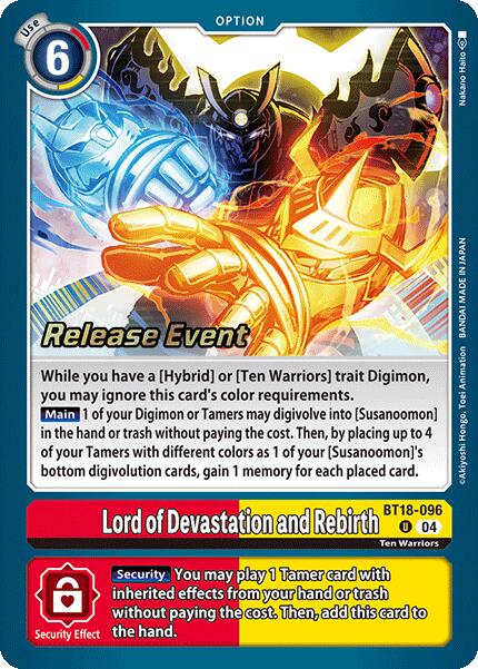 Lord of Devastation and Rebirth [BT18-096] [Release Special Booster 2.0 Pre-Release Cards] | Shuffle n Cut Hobbies & Games