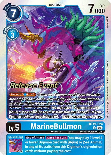 MarineBullmon [BT19-024] [Release Special Booster Ver.2.0 Pre-Release Cards] | Shuffle n Cut Hobbies & Games