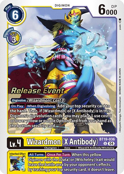 Wizardmon [BT19-036] (X Antibody) [Release Special Booster 2.0 Pre-Release Cards] | Shuffle n Cut Hobbies & Games