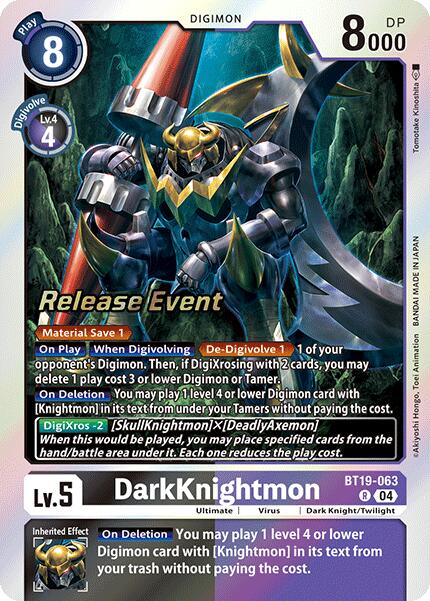 DarkKnightmon [BT19-063] [Release Special Booster 2.0 Pre-Release Cards] | Shuffle n Cut Hobbies & Games