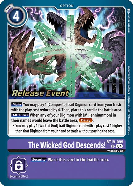 The Wicked God Descends! [BT19-099] [Release Special Booster Ver.2.0 Pre-Release Cards] | Shuffle n Cut Hobbies & Games