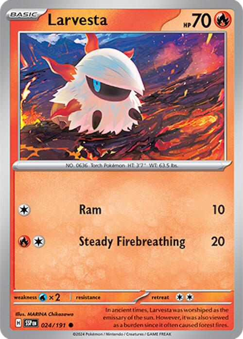 Larvesta (024/191) [Scarlet & Violet: Surging Sparks] | Shuffle n Cut Hobbies & Games