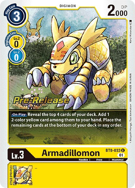 Armadillomon [BT8-033] [New Awakening Pre-Release Cards] | Shuffle n Cut Hobbies & Games