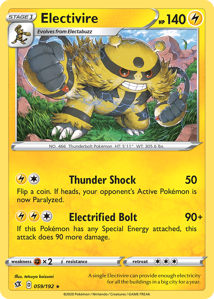 Electivire (059/192) [Sword & Shield: Rebel Clash] | Shuffle n Cut Hobbies & Games