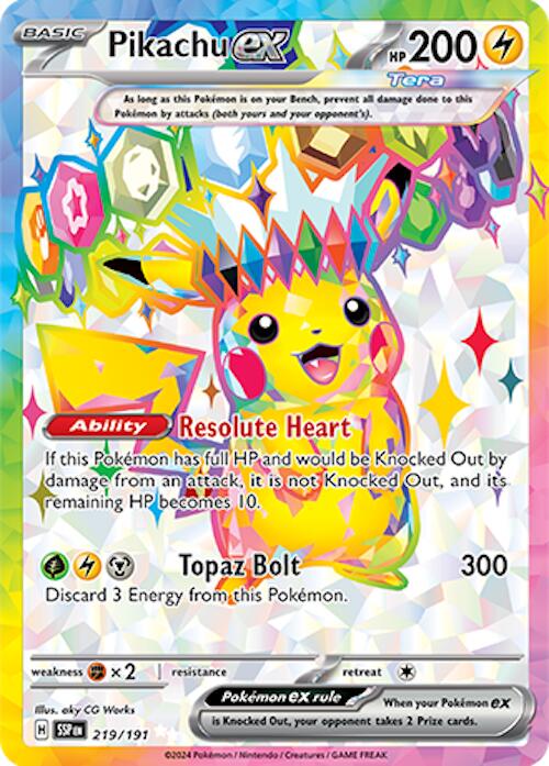 Pikachu ex (219/191) [Scarlet & Violet: Surging Sparks] | Shuffle n Cut Hobbies & Games