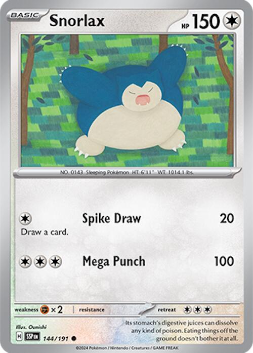 Snorlax (144/191) [Scarlet & Violet: Surging Sparks] | Shuffle n Cut Hobbies & Games