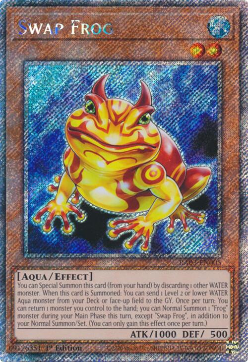 Swap Frog (Platinum Secret Rare) [RA03-EN005] Platinum Secret Rare | Shuffle n Cut Hobbies & Games