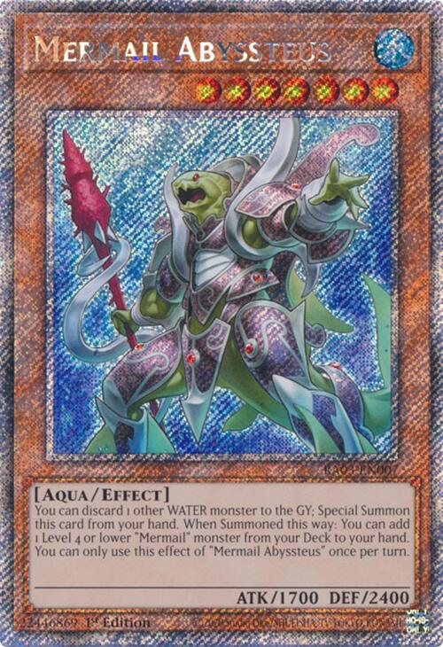 Mermail Abyssteus (Platinum Secret Rare) [RA03-EN007] Platinum Secret Rare | Shuffle n Cut Hobbies & Games