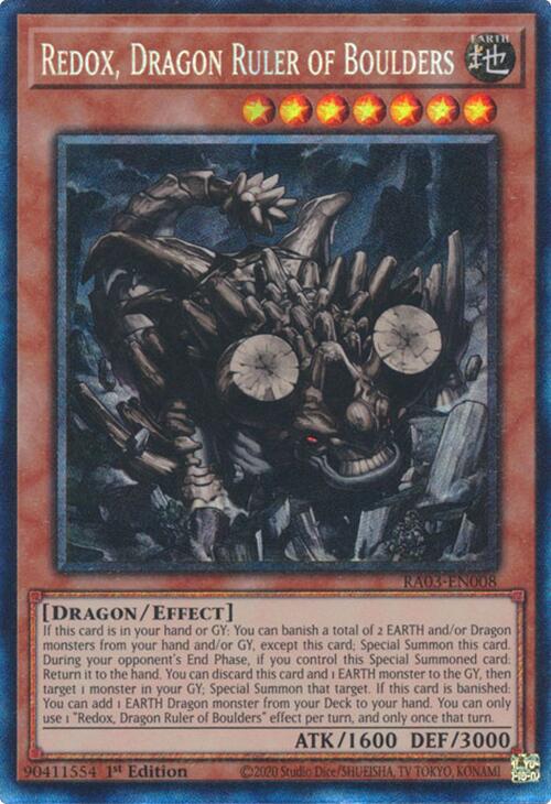 Redox, Dragon Ruler of Boulders (CR) [RA03-EN008] Prismatic Collector's Rare | Shuffle n Cut Hobbies & Games